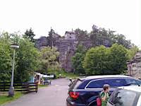 Die Ruine der Burg Sloup 
